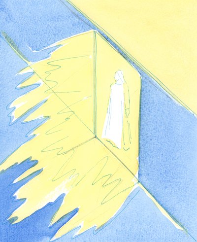 教会の秘跡は、私たちが神聖さと救いに必要なすべての神の恵みを注ぎ出し、それを通して私たちがキリストと出会う、開かれた出入り口のようなものです。、2003年（紙にw - c） 作： Elizabeth Wang