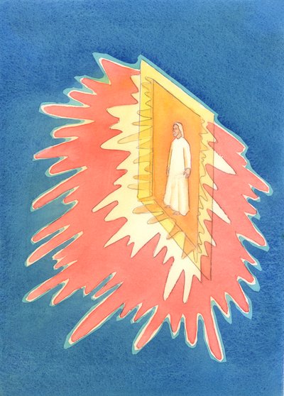 教会の秘跡は、私たちが神聖さと救いに必要なすべての神の恵みを注ぎ出し、それを通して私たちがキリストと出会う、開かれた出入り口のようなものです。、2003年（紙にw - c） 作： Elizabeth Wang