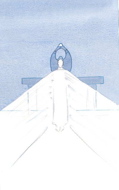 キリストの美しさはまばゆいばかりです。彼はここに静かに立っており、祈りの中で彼の民に本当に存在しています。、2000年（紙にw - c） 作： Elizabeth Wang