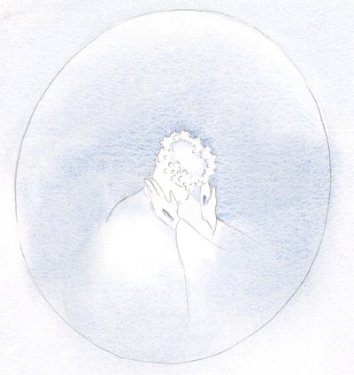私たちが自分の欲望に固執することが少なければ少ないほど、キリストは私たちに自分の美徳と美しさを身に着けやすくなります。、2001年（紙にw - c） 作： Elizabeth Wang