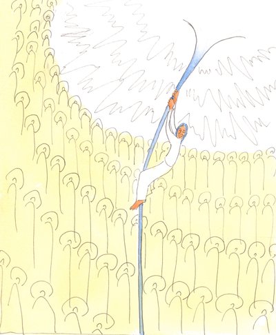 神の人生はとても素晴らしく輝かしいので、不思議に神を見つめている天国の聖人でさえ、2004年の聖三位一体を完全には理解していません（紙にw - c） 作： Elizabeth Wang