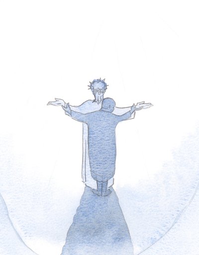 私たちが避けられない苦しみを忍耐強く受け入れることによってキリストに似ているほど、私たちは彼の傷ついた手を握り、彼と一緒にそして彼を通して天の父に祈り、他の人を助けるために彼に近づきます 作： Elizabeth Wang