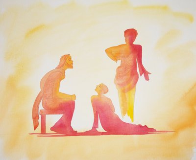 愛し、許されている女性、2001年（紙にw - c） 作： Elizabeth Wang