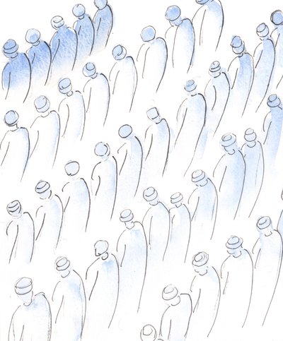 神が彼らに何をしてほしいかを知っていると信じている人もいます。そして彼らはそれをします、2004年（紙にw - c） 作： Elizabeth Wang