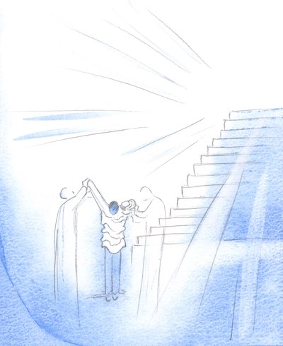 2002年の忠実な司祭の死後の浄化はほとんど残っていません（紙にw - c） 作： Elizabeth Wang