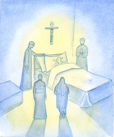 神の計画と神の助けを受け入れる人々は、死ぬ前に、2003年の神との出会いのために準備することができます（紙にw - c） 作： Elizabeth Wang