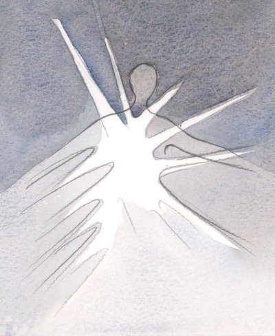 魂の自己提供を通して、神はその魂を通して善のために行動し、神の恵みと祝福を注ぎ出します。、2001年（紙にw - c） 作： Elizabeth Wang