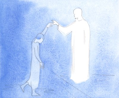 自分がキリストによって、彼の精神によって導かれることを可能にすることは、2001年に彼女のすべての動きを導くために彼女のパートナーを信頼するダンサーのようになることです（紙にw - c） 作： Elizabeth Wang