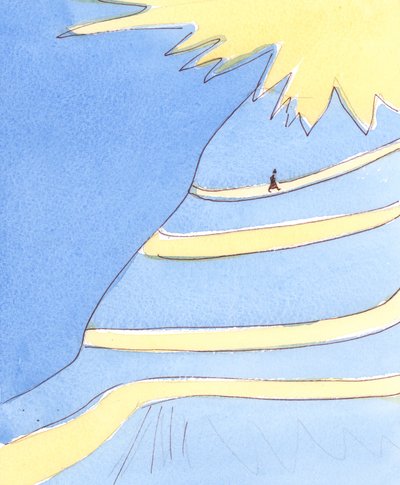 キリストに従うことは、2004年の聖書に記述されている神聖さの「聖なる山」に登ることです（紙にw - c） 作： Elizabeth Wang