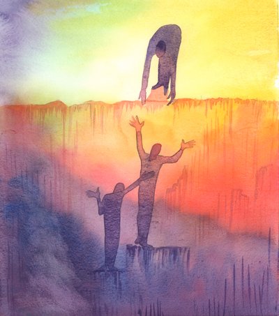 真の祈りは、私たちが神を愛し、私たちの日常の義務と通常の親切な行為において隣人に仕えるように導くはずです、2003年（紙にw - c） 作： Elizabeth Wang