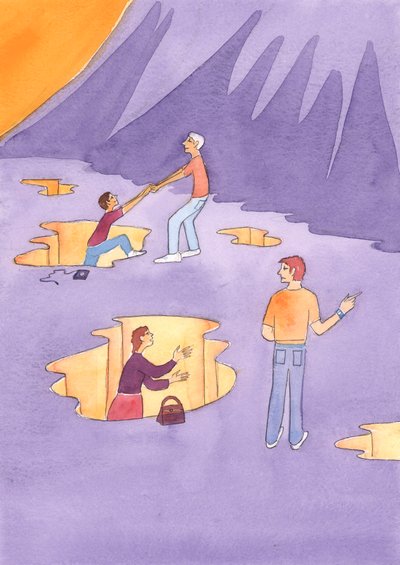 困っている人には、困っている人に実際的な助けと祈りを捧げる必要があります。通常、「あなたのために祈る」と言うだけでは十分ではありません。、2004年（紙にw - c） 作： Elizabeth Wang