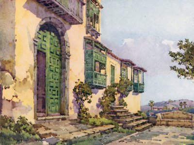 サン オーガスティン修道院、Icod de los Vinos (カラー リソ) 作： Ella Du Cane