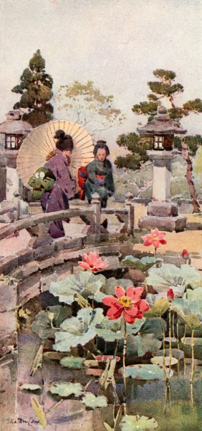 蓮の花（カラーリトグラフ） 作： エラデュケイン