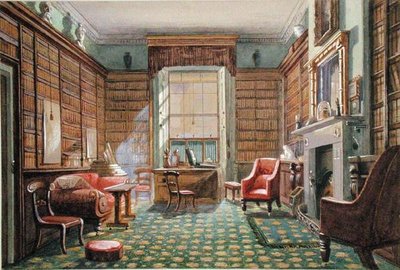 The Consulting Rooms of No.2 Rodney Street, Liverpool, c.1830 （水彩・紙） 作： Ellen Bickerstaffe