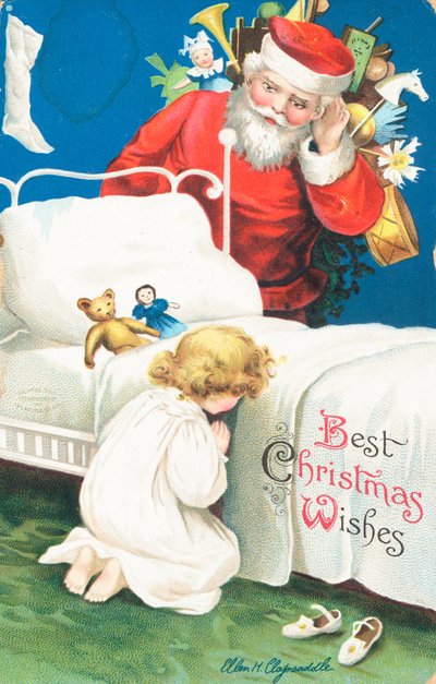 アメリカのクリスマスカード 作： Ellen Hattie Clapsaddle