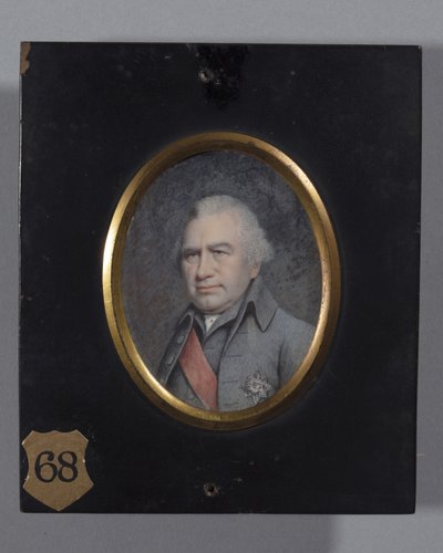 サー・ジョセフ・バンクス、1803年頃（象牙に水彩 作： Ellen Sharples