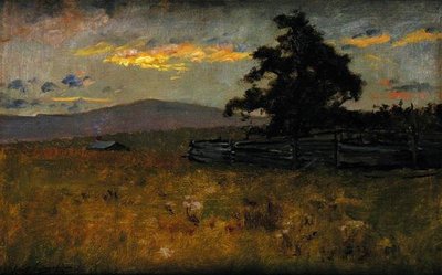 緑と金（油彩・キャンバス） 作： Elliott Daingerfield