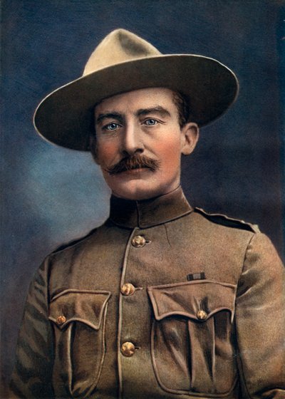 バーデンパウエル大佐、イギリス陸軍中将、1902年。 作： Elliott and Fry