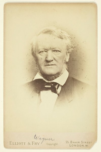 ワーグナーの肖像、1877年。 作： Elliott and Fry