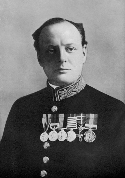 ウィンストンチャーチル、海軍大将、1914年〜1915年、1920年 作： Elliott and Fry