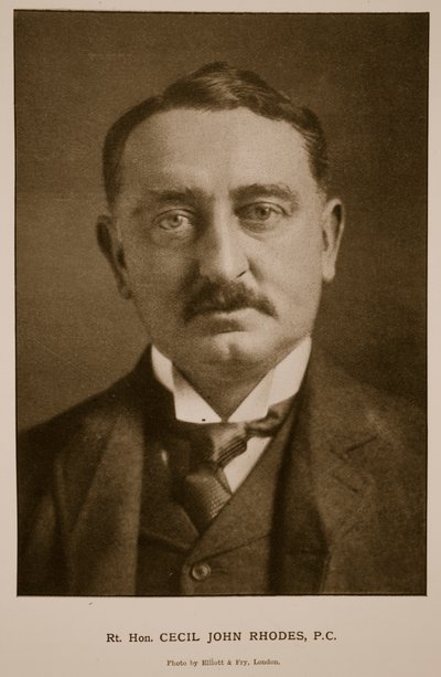 Rt Hon Cecil Rhodes、PC（セピア写真） 作： Elliott und Fry Studio