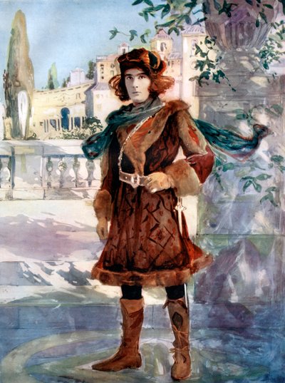 Henry Brodribb Irving in You You Like It、c1902。 作： Ellis and Walery