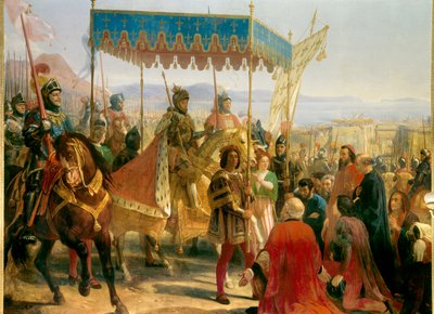 シャルル8世（1470-1498）がナポリに進出 作： Eloi Firmin Feron