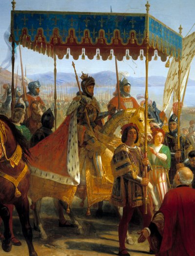 シャルル8世（1470-1498）のナポリ入国 作： Eloi Firmin Feron