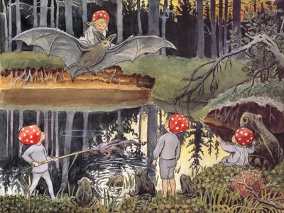トムテボの子供たち　コウモリ 作： Elsa Beskow