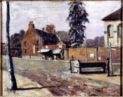 エッピングの端で（キャンバスに油彩） 作： Elwin Hawthorne