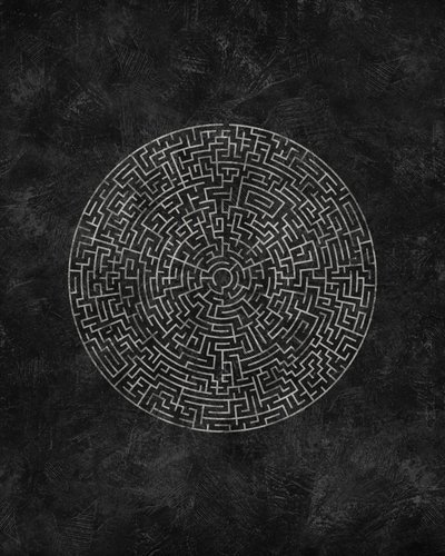 複雑な円形の迷路 作： Ema Paraschiv