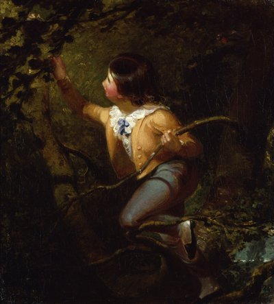 鳥の巣作り、1837年。 作： Emanuel Gottlieb Leutze