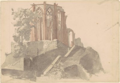 大聖堂の遺跡、バカラック 作： Emanuel Gottlieb Leutze