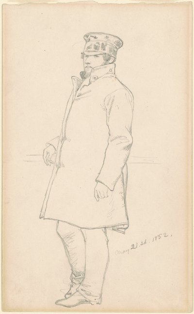 帽子とコートの男 作： Emanuel Gottlieb Leutze