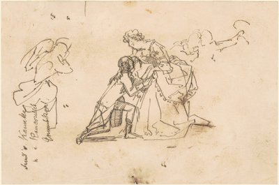 「クストリンからのフリードリヒ2世の帰還」のための習作 作： Emanuel Gottlieb Leutze