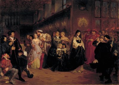 アン・ブーリンの求愛、1846年。 作： Emanuel Gottlieb Leutze