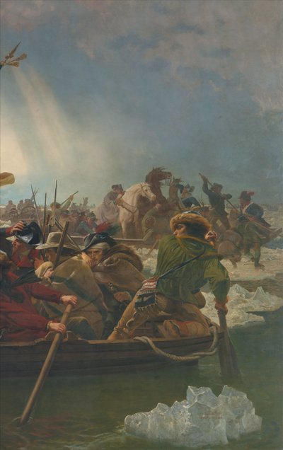 1776年12月25日、デラウェア川を渡るワシントン 作： Emanuel Gottlieb Leutze