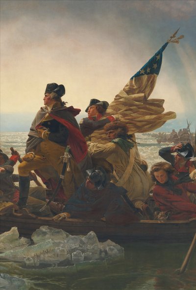 1776年12月25日、デラウェア川を渡るワシントン 作： Emanuel Gottlieb Leutze