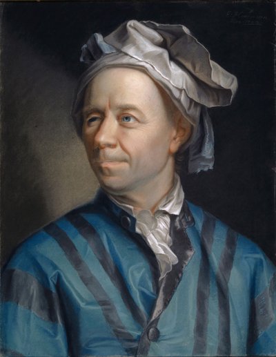数学者レオンハルト・オイラーの肖像 1707-1783, 1753. 作： Emanuel Handmann