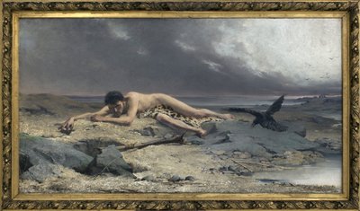 カインEmanuel Krescenc Liska (1852-1903)の絵画、油彩、キャンバス 作： Emanuel Kresenc Liska