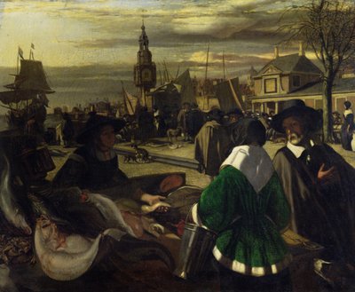 ハーグの市場、1660年頃 作： Emanuel de Witte