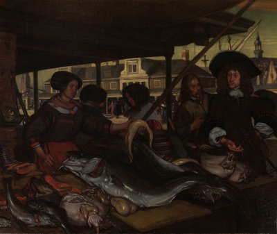 アムステルダムの Nieuwe Vismarkt (新しい魚市場) 作： Emanuel de Witte