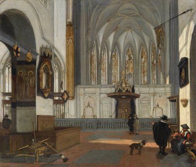 ユトレヒトの聖ヨハネ教会の聖歌隊の眺め 作： Emanuel de Witte