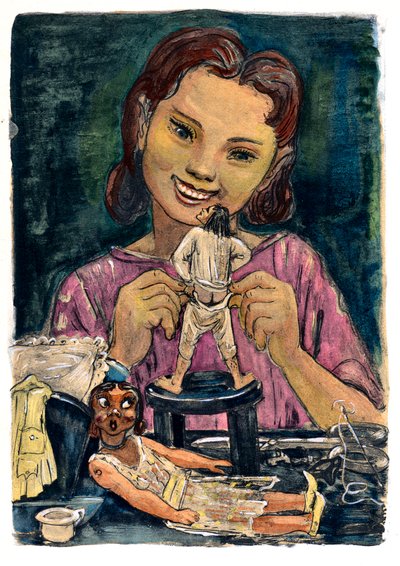 ガリバーはグルムダルクリフと名付けられた少女に人形のように扱われる 作： Emeric Timar