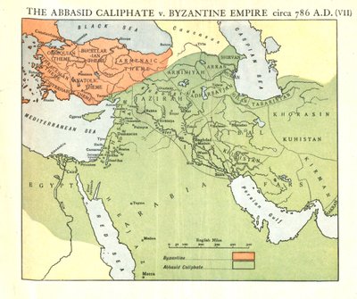 「アッバース朝対ビザンチン帝国、西暦 786 年頃」、1915 年頃。 作： Emery Walker Ltd