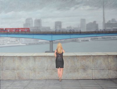 Ring tone, 2012（キャンバスに油彩） 作： 相田恵美子