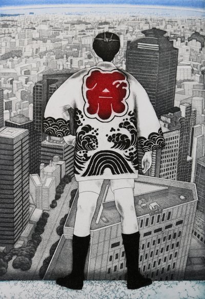 トップマン, 2007（エッチング） 作： 相田恵美子