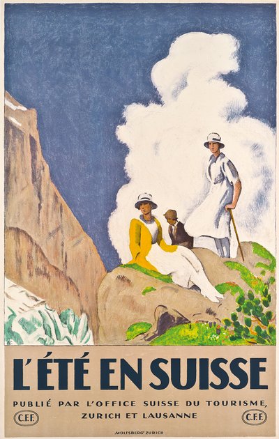 「スイスの夏」、スイス観光局のポスター 作： Emil Cardinaux