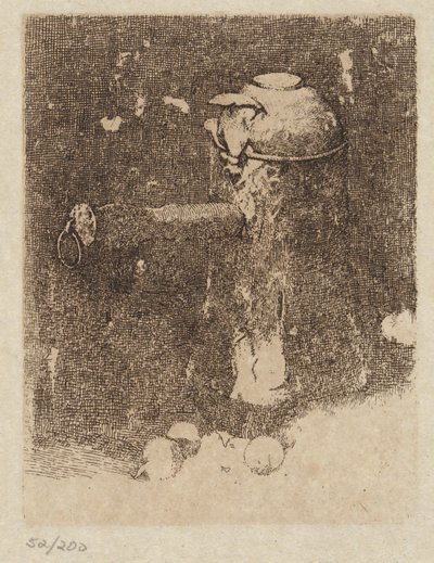 銅と玉ねぎのある静物 作： Emil Carlsen
