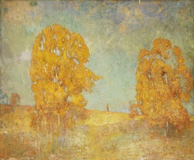 太陽に照らされた風景 作： Emil Carlsen